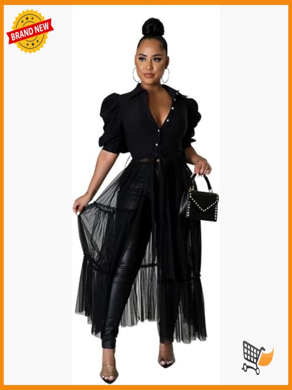 Sexy High Low Ruffle Asymmetrical Tunic Blouse Dress